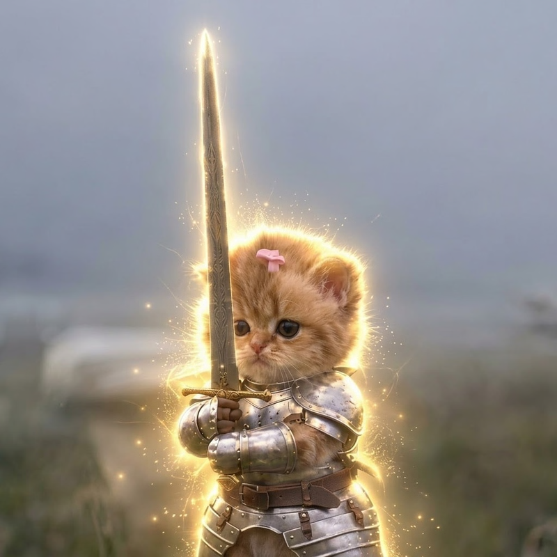 cat wif sword logo